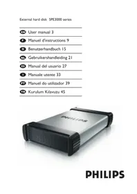 Notice PHILIPS SPD3030 Disque dur externe