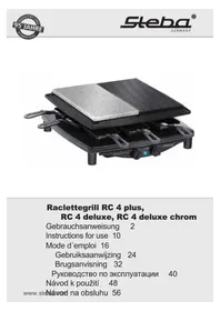 Notice STEBA RC 4 DELUXE Prístroj na fondue, raclette a wok