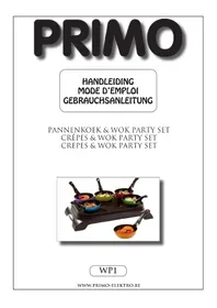 PRIMO WP1 - Appareil à fondue, raclette et wok