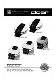 Notice Cloer 271 Aparelho para fondue, raclette e wok