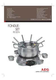 Notice AEG FD 5574 Aparelho para fondue, raclette e wok