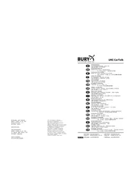 Notice Bury UNI CARTALK Kit d'encastrement