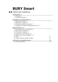 Notice Bury SMART Kit d'encastrement