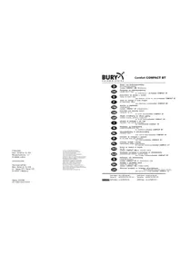 Notice Bury COMFORT COMPACT BT CC9040 Kit d'encastrement