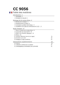 Notice Bury CC 9056 Kit d'encastrement