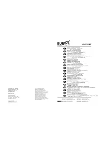 Notice Bury ADAPTER BT Kit d'encastrement