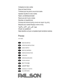 Notice PALSON PRECISE 30078 Grooming set