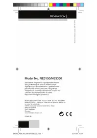 Notice REMINGTON NE3350 Grooming set
