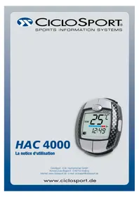 Notice Ciclo HAC 4000 Cardiofréquencemètre