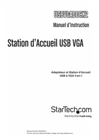 Notice StarTech.com USBVGADOCK2 Autres accessoires informatique