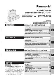 Notice PANASONIC FZVEBG11AU Andere Computerzubehör