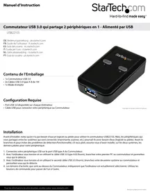Notice StarTech.com USB221SS Autres accessoires informatique