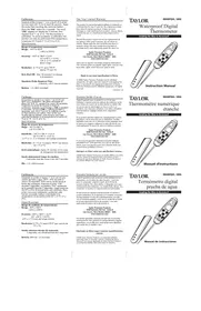 Notice Taylor 9848E Thermomètre pour aliments
