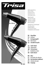 Notice TRISA 1033.2445 Sèche cheveux