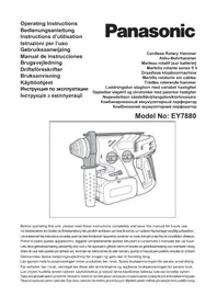 Notice PANASONIC EY7880 Skruvdragare