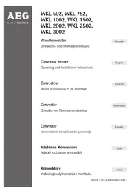 Notice AEG WKL 1002 Calefacción