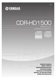 Notice YAMAHA CDRHD1500 Cd-spelare/inspelare