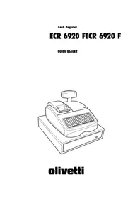 Notice OLIVETTI ECR 6920F Caisse