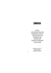 Notice Zanussi-Electrolux ZK 259 RM Koelkast
