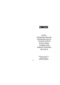 Notice Zanussi-Electrolux ZK 2410 R Koelkast