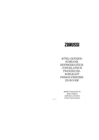 Notice Zanussi-Electrolux ZD 205 RM Réfrigérateur