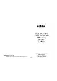 Notice Zanussi-Electrolux ZC 300 R3 Réfrigérateur
