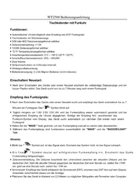 Notice TECHNOLINE WT 2500 Alarm bell