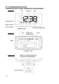 Notice TECHNOLINE WT 197 Alarm bell