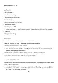 Notice TECHNOLINE WT 188 Alarm bell