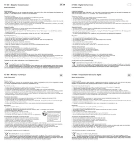 Notice TECHNOLINE KT400 Sonneur d'alarme