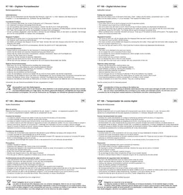 Notice TECHNOLINE KT100 Sonneur d'alarme