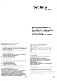 Notice TECHNOLINE GENEVA SL Sonneur d'alarme