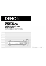 Notice DENON CDR1000 Cd player/recorder