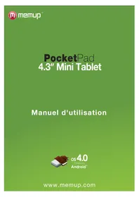Notice MEMUP POCKETPAD 4.3 MINI TABLET Tablette