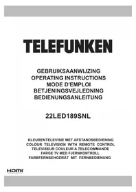 Notice TELEFUNKEN 22LED189SNL Fjernsyn