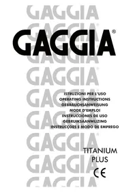 Notice GAGGIA TITANIUM PLUS Macchina da caffè