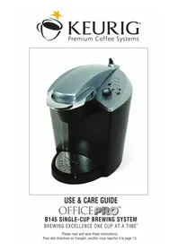 Notice Keurig OFFICE PRO B145 Coffee machine