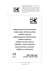 TKG TCM 1001 KALORIK
