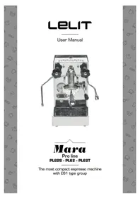 Notice Lelit MARA PL62S Coffee machine