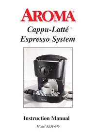 Notice Aroma CAPPULATTé AEM646 Machine à café