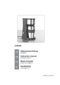 Notice Gourmetmaxx Z 01475 Kaffeemaschine