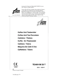 TEAM KM 28 T - Coffee machine