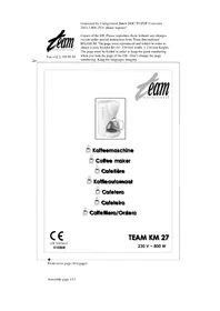 TEAM KM 27 - Coffee machine
