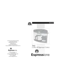 Notice Espressione 3IN1 COFFEE & ESPRESSO CENTER 26160 Máquina de café