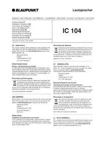 BLAUPUNKT LA 6104 IC 104 - Enceintes de voiture