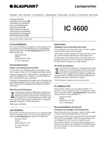 BLAUPUNKT IC 4600 M - Enceintes de voiture