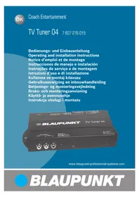 Notice BLAUPUNKT COACH ENTERTAINMENT TV TUNER 04 TV alıcısı