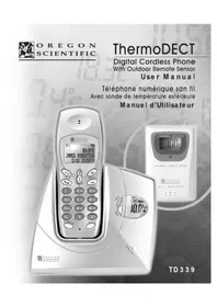 Notice OREGON SCIENTIFIC TD339 Téléphone