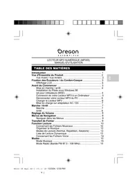 Notice OREGON SCIENTIFIC MP305 Lecteur mp3