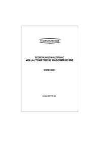 Notice NORDMENDE NWM10001 Lavatrice